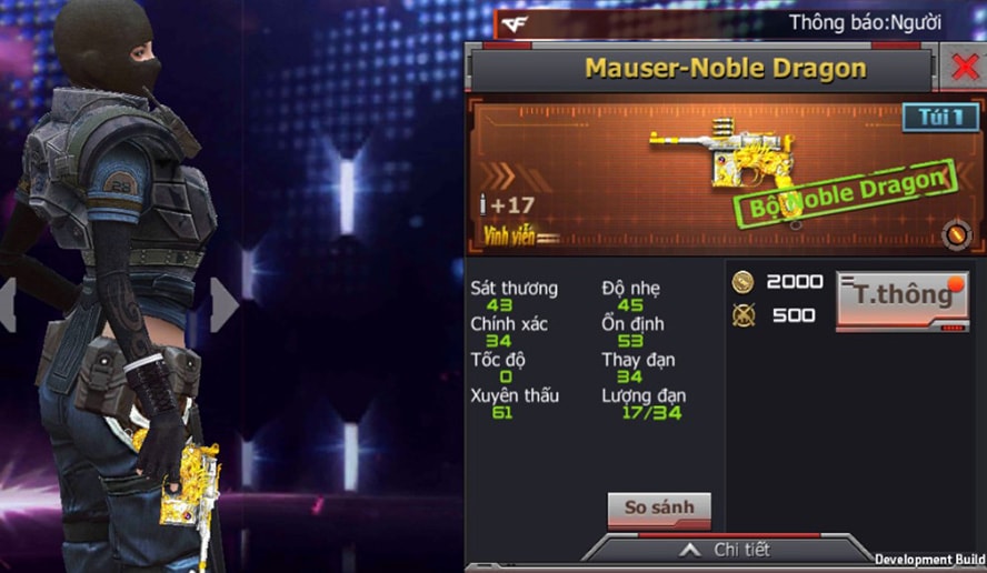 Mauser Noble Dragon game Crossfire Legends