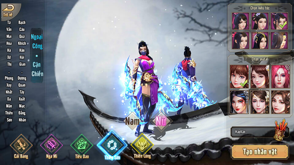 Đệ tử nữ Thiên Sơn trong game Tân Thiên Long Mobile