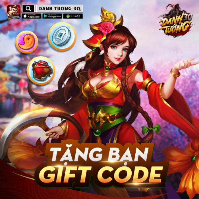 GameLandVN tặng 200 giftcode Danh Tướng 3Q