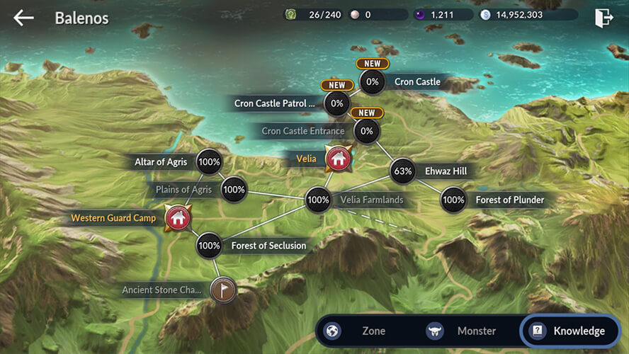 Bản đồ mới Cron Castle game Black Desert Mobile