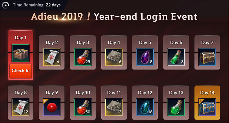 Adieu 2019! Year-end Login Event