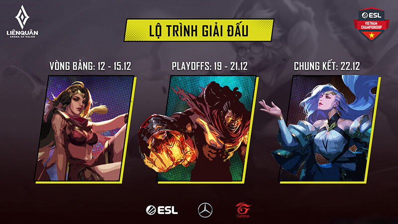 Lịch trình tổ chức ESL Vietnam Championship Liên Quân Mobile