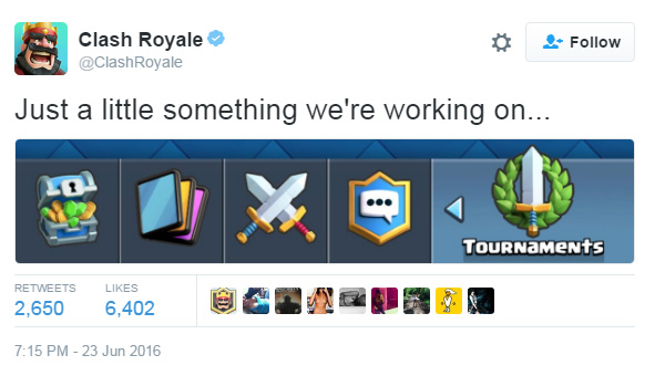 Supercell hé lộ tính năng giải đấu trong Clash Royale