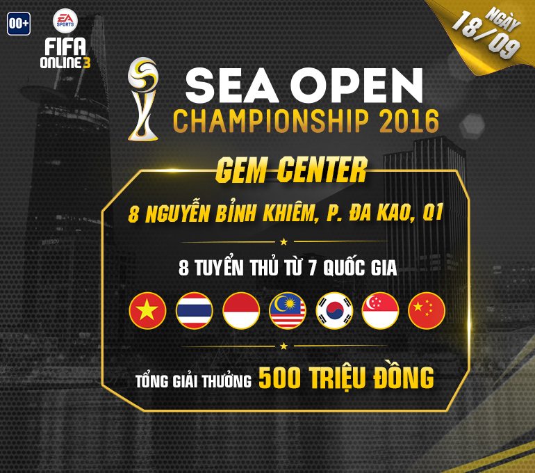 FIFA Online 3: SEA Open Championship 2016 khởi tranh vào 18/09