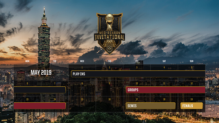 Lịch trình tổ chức MSI 2019