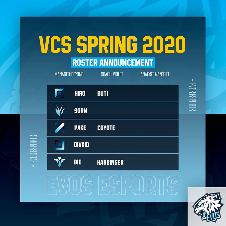 EVOS Esports VCS Mùa Xuân 2020