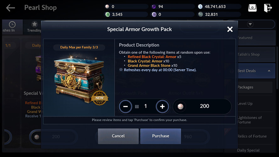 Special Armor Growth Pack