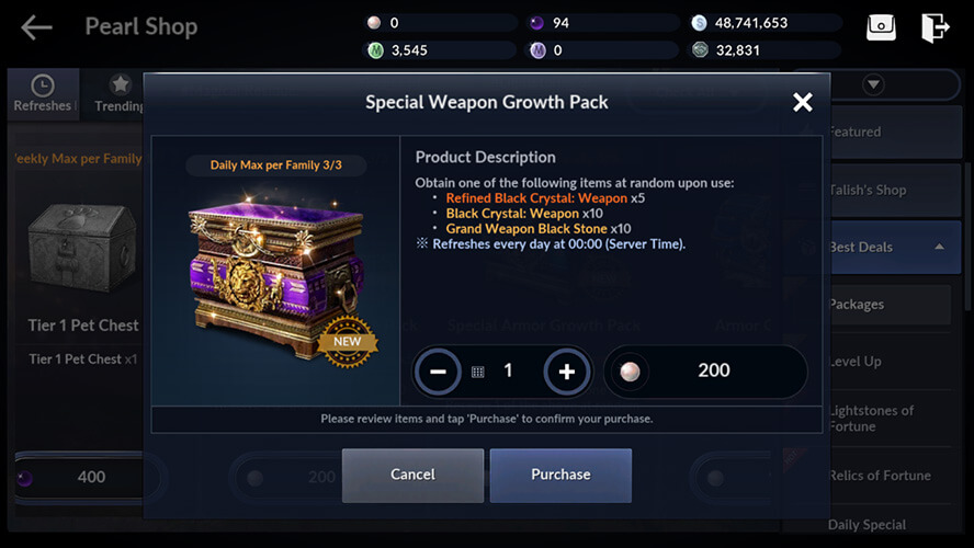 Special Weapon Growth Pack