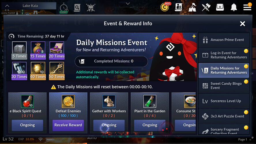 DAILY MISSIONS EVENT