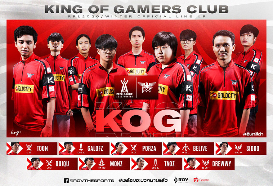 Đội hình thi đấu của King of Gamers Club