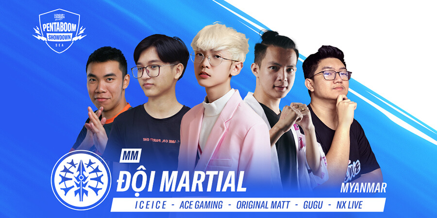 Thành viên đội tuyển Myanmar: I C E I C E, Ace Gaming, GuGu, Original Matt, và NX Live.