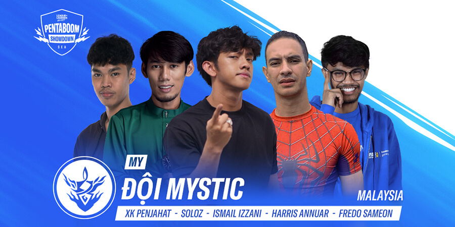 Thành viên đội tuyển Malaysia: Fredo Sameon, Harris Annuar, Ismail Izzani, Soloz và XK Penjahat.