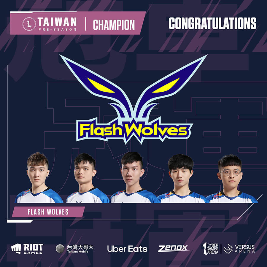 Flash Wolves là nhà vô địch của SEA Icon Series khu vực Đài Loan.