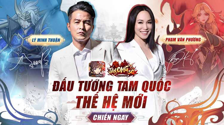 Cặp đôi nghệ sĩ Lý Minh Thuận và Phạm Văn Phương là đại sứ thương hiệu của game mobile Tân OMG3Q VNG ở khu vực Đông Nam Á