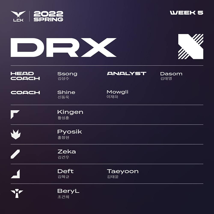Ssong trở thành tân huấn luyện viên trưởng của DRX
