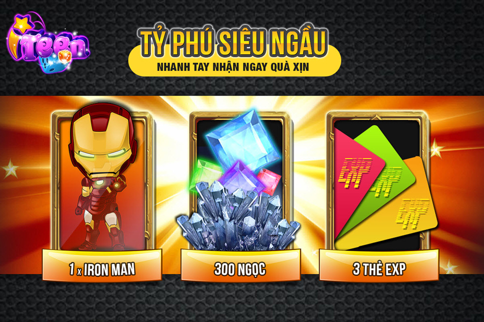 iTeen tặng 50 giftcode Tỷ Phú Siêu Ngầu