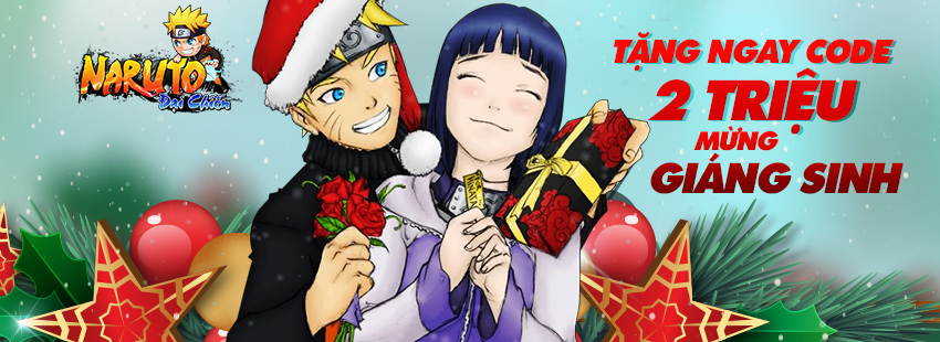 Tặng 200 giftcode Giáng Sinh game Naruto Đại Chiến Mobi