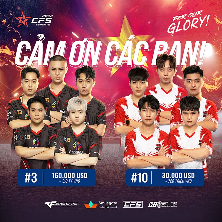 Hai đại diện Việt Nam và kết quả mang về từ CFS 2022 Grand Finals.