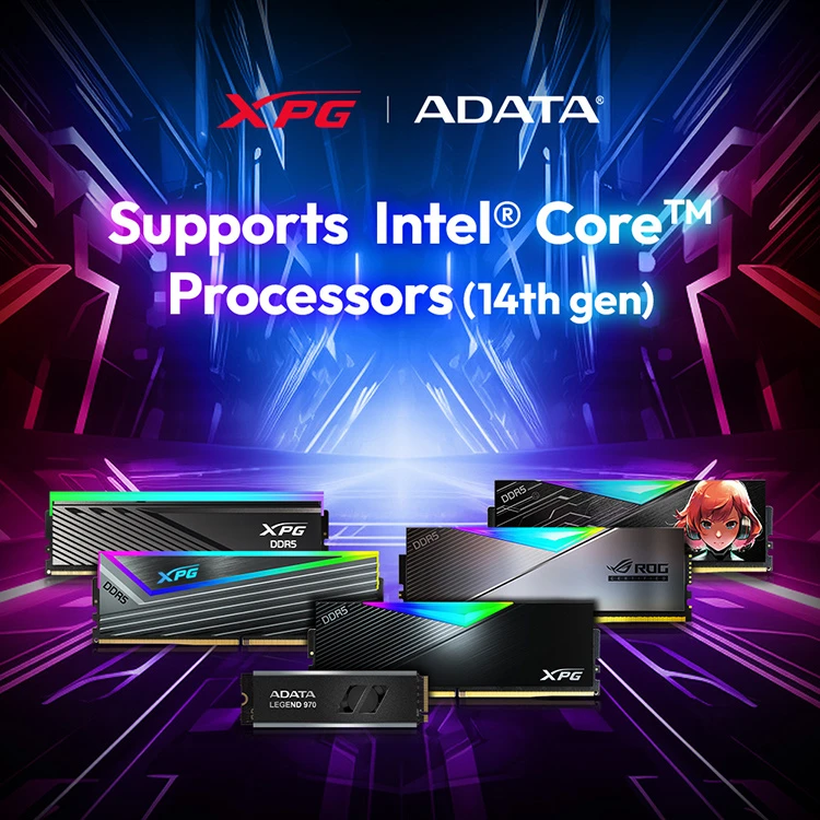 RAM XPG và SSD ADATA hỗ trợ chip Intel Core thế hệ thứ 14