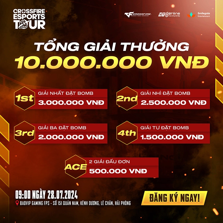 Crossfire eSports Tour 2024 đến Hải Phòng cuối tuần này