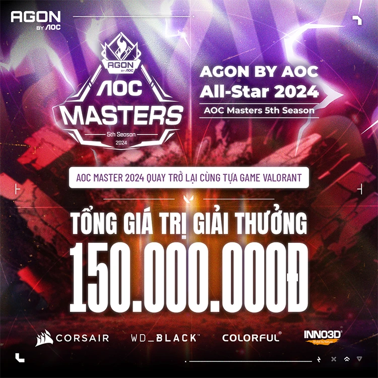 Giải đấu AOC Masters 2024 mở đăng ký