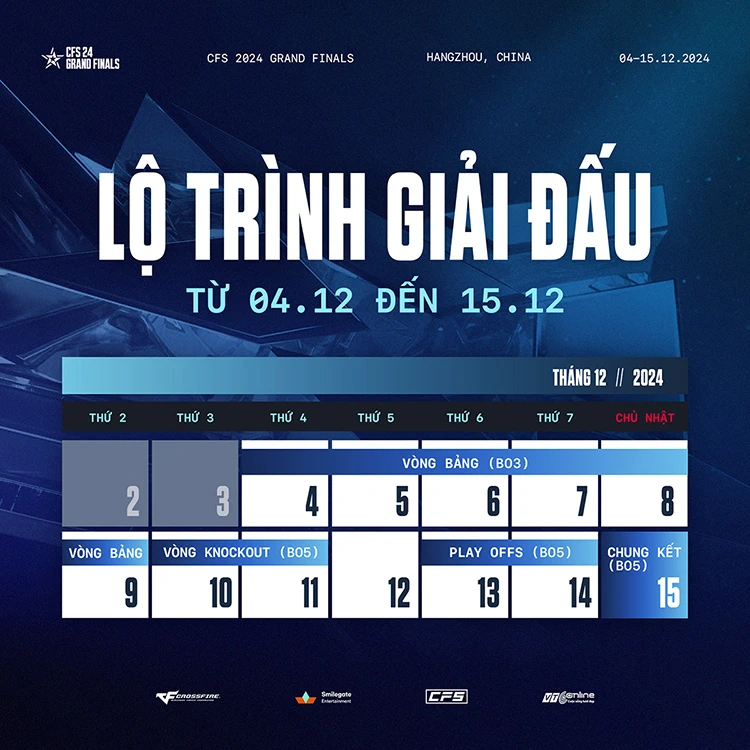 Lộ trình giải đấu CFS 2024 Grand Finals