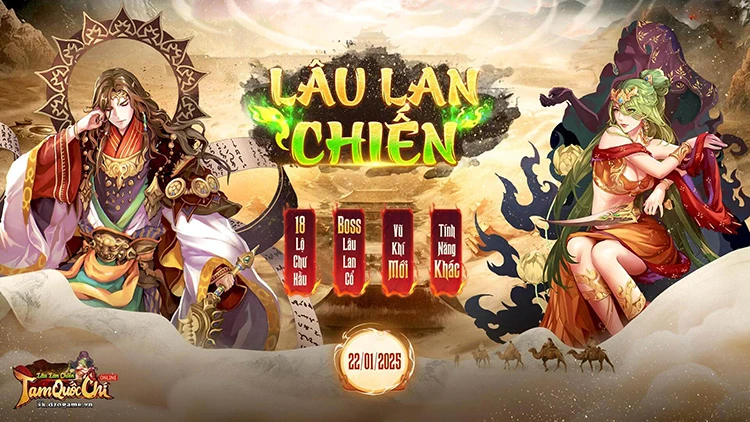 Tam Quốc Chí Online ra mắt phiên bản Lâu Lan Chiến