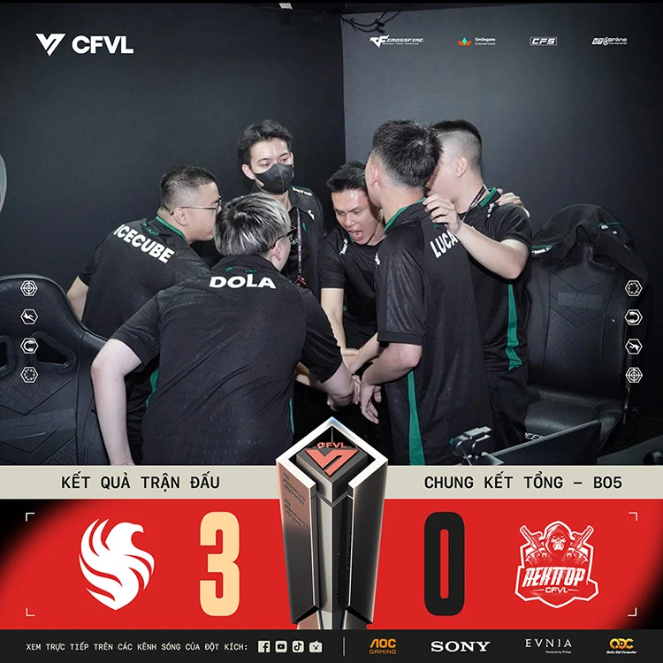 Ván 3: Kết thúc chóng vánh, Team Falcons lên ngôi vô địch