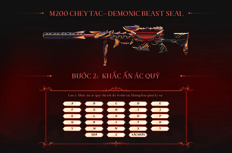 Đột Kích mở bán Cheytac M200 Demonic Beast Seal