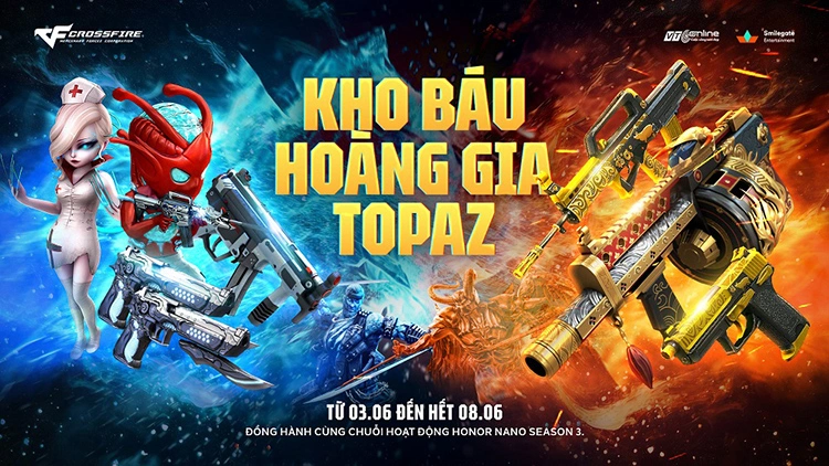 Kho Báu Hoàng Gia Topaz cập nhật phần thưởng mới