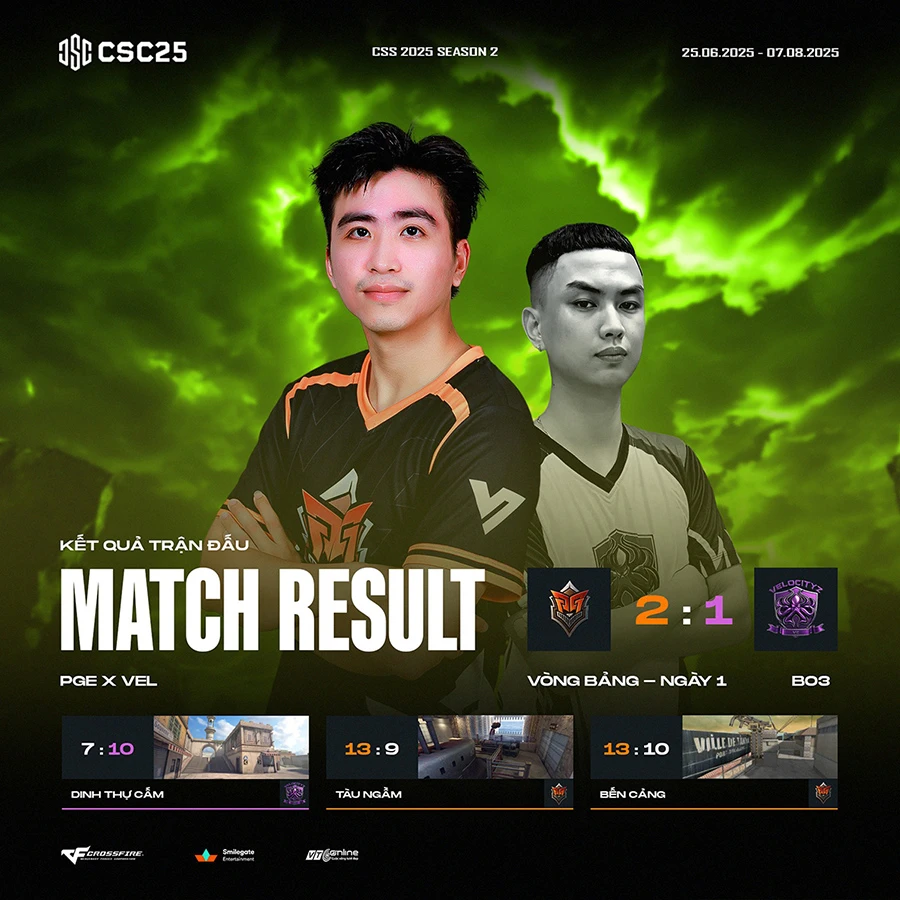 PG Esports và Very Esport thống trị lượt đi CSC 2025 Mùa 2