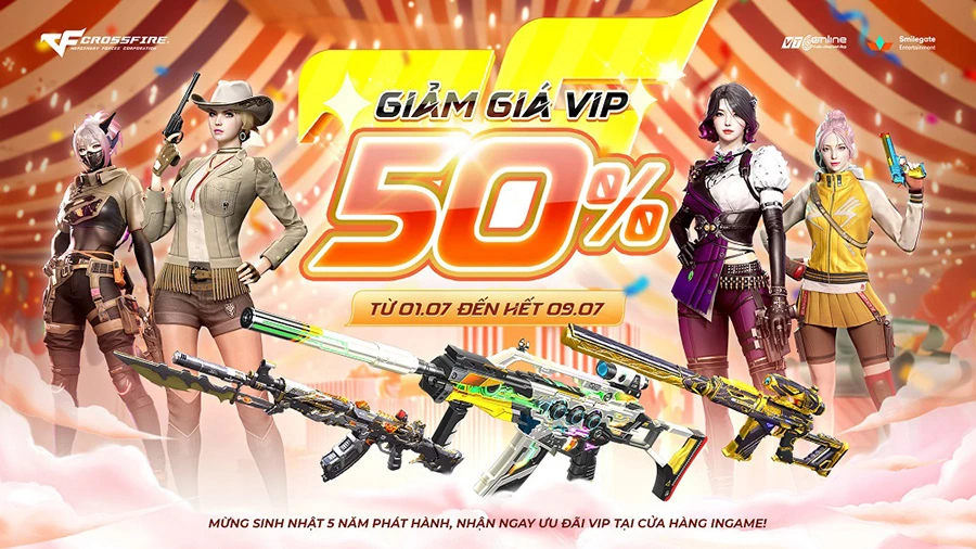 Đột Kích giảm giá VIP tới 50% mừng sinh nhật