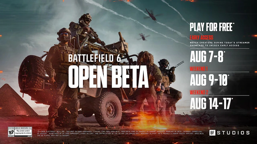 Lịch thử nghiệm Open Beta của Battlefield 6