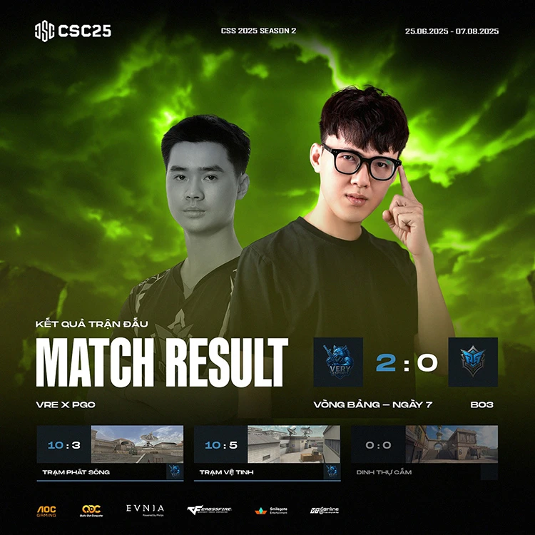 PG Esports gây bất ngờ tại lượt về CSC 2025 Mùa 2