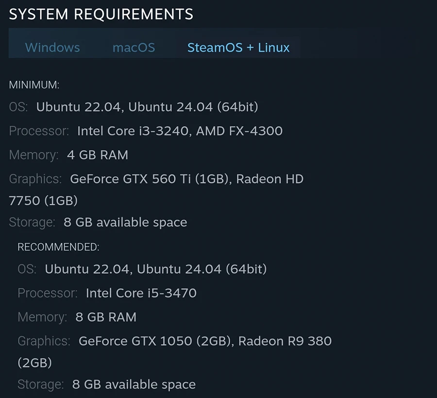 Cấu hình yêu cầu đối với nền tảng macOS