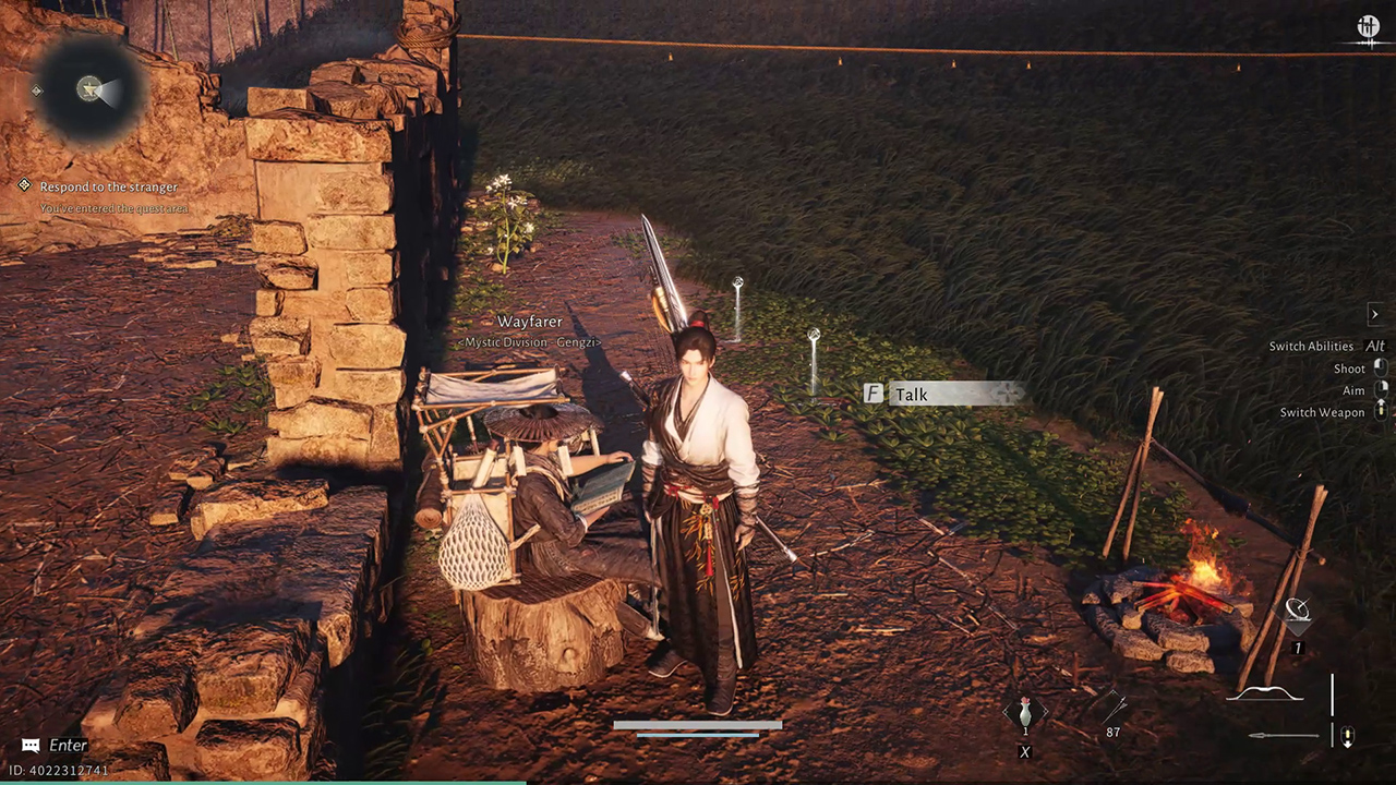 Đến biểu tượng lửa trại để mở khóa bản đồ khu vực