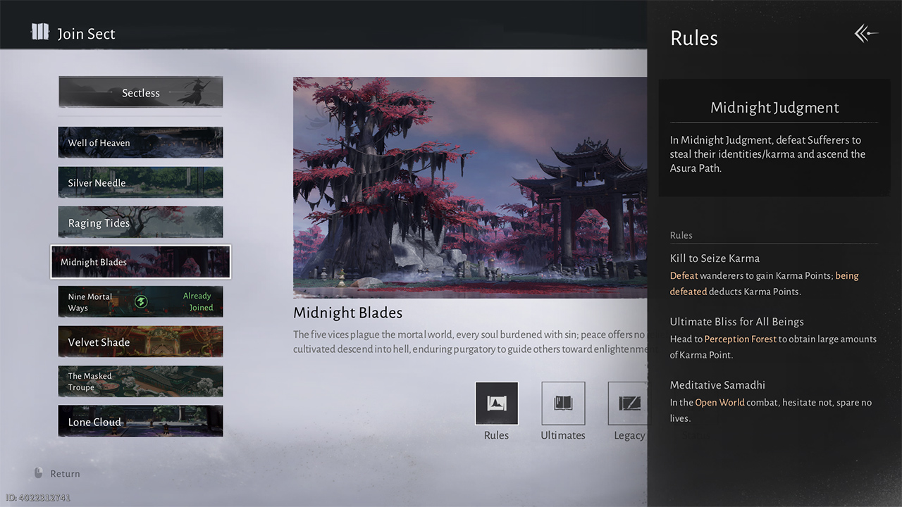 Đệ tử Midnight Blades phải thu thập đủ Karma Point hàng tuần, nếu không đủ sẽ bị phạt
