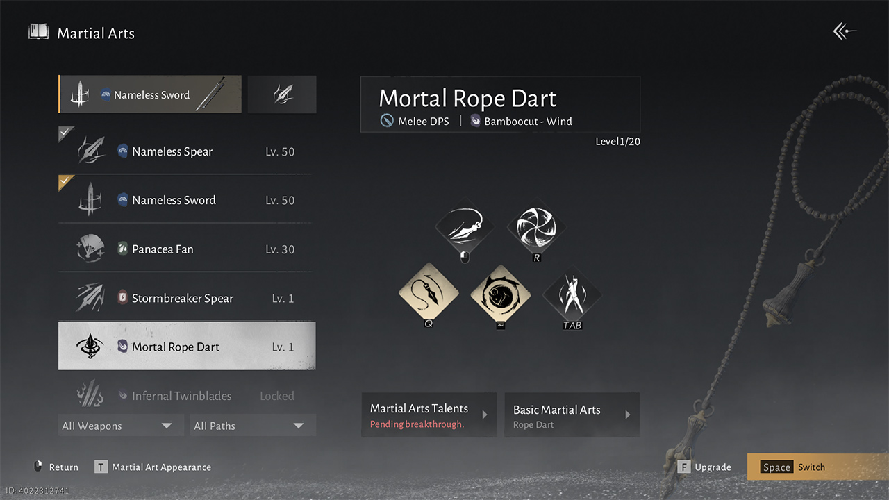 Mortal Rope Dart