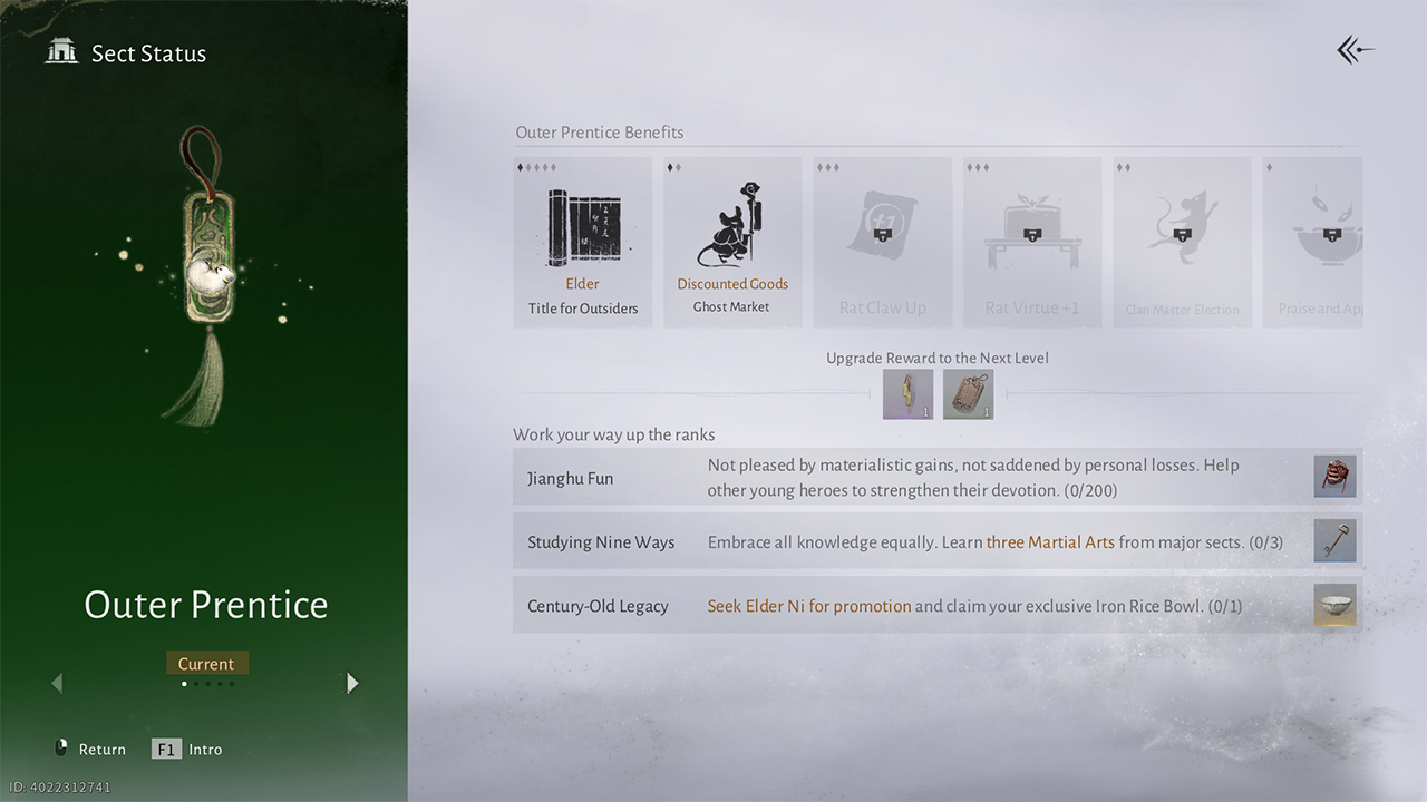 Cách tăng địa vị từ Outer Prentice lên Inner Prentice