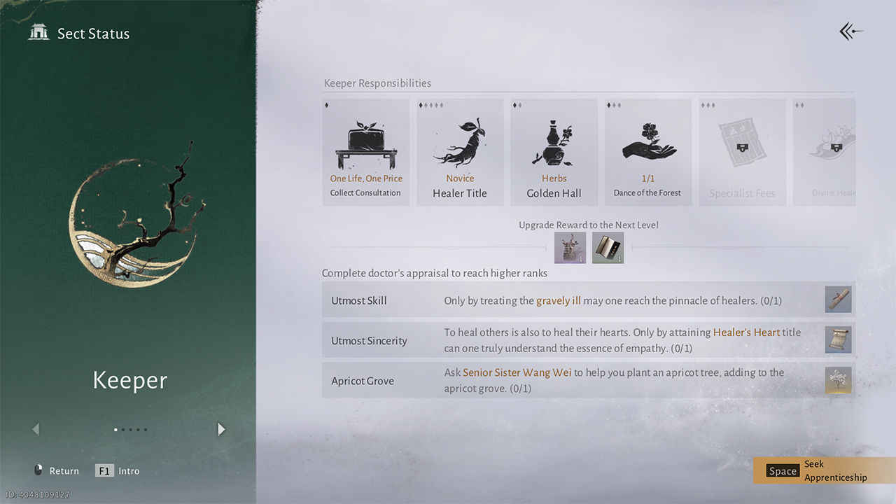 Cách tăng địa vị từ Keeper lên Physician