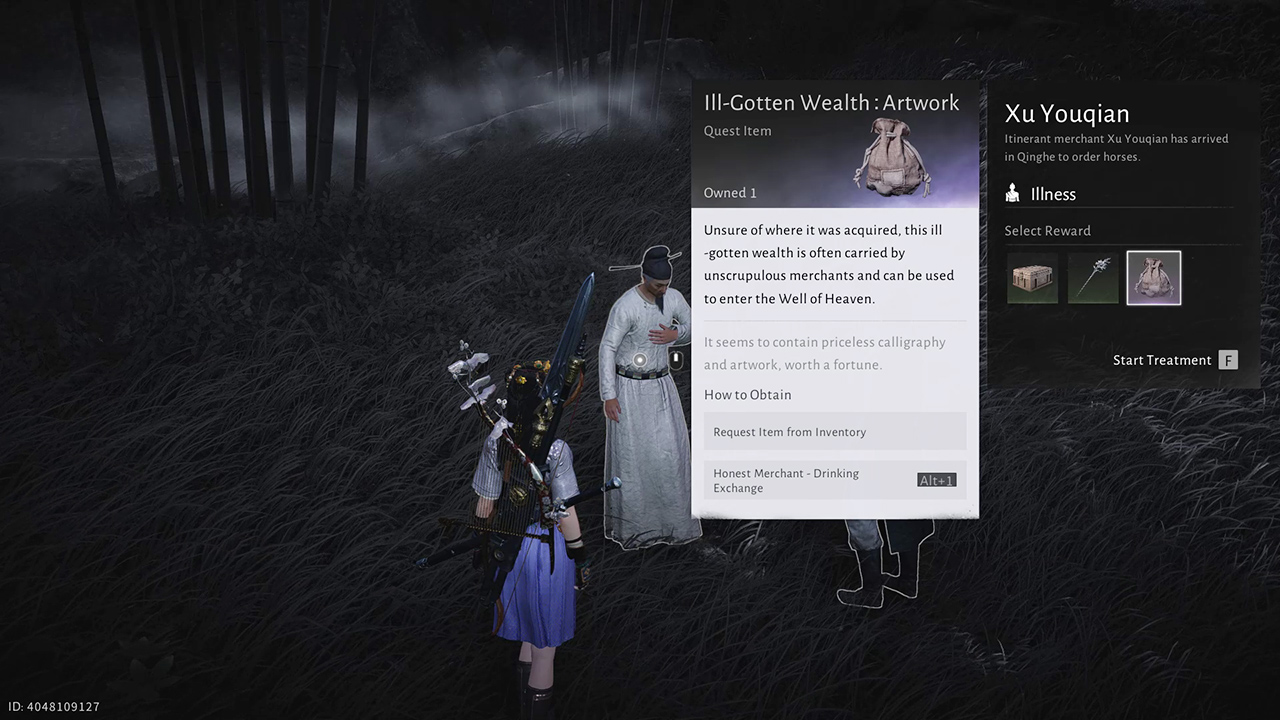 Chữa bệnh cho Xu Youqian và đòi thù lao là Ill-Gotten Wealth: Artwork