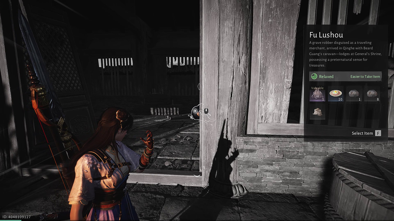 Hai món đồ bất chính còn lại có thể lấy được từ NPC Fu Lushou ở General's Shrine bằng Celestial Seize