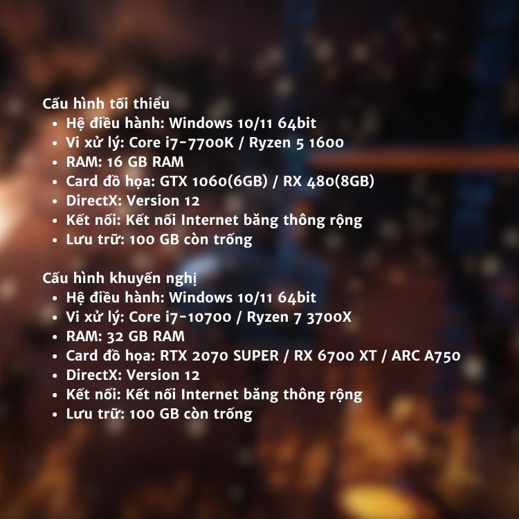 Where Winds Meet công bố cấu hình PC chính thức