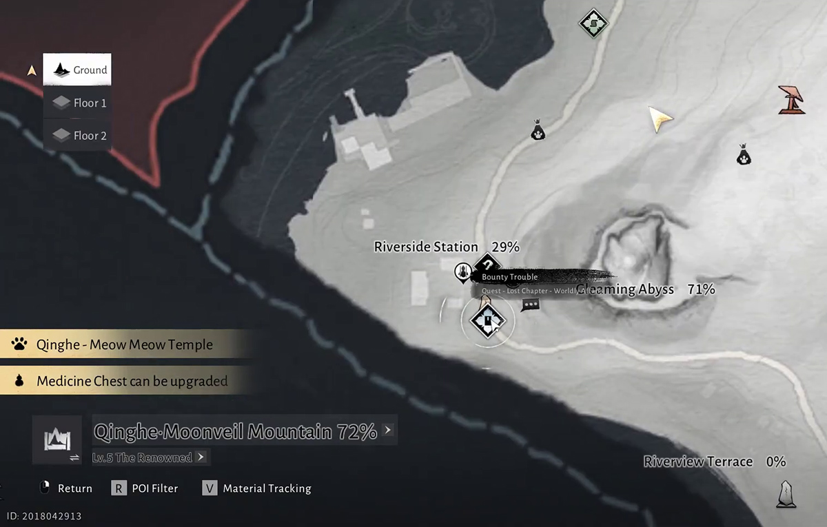 Vị trí kích hoạt nhiệm vụ Bounty Trouble