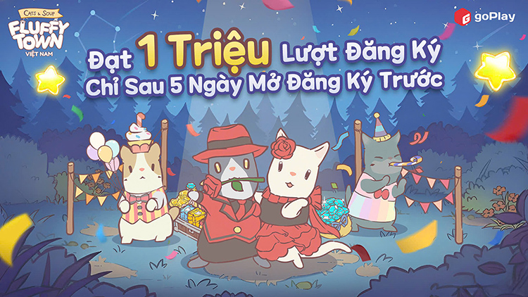 Cats & Soup: Fluffy Town đạt 1 triệu đăng ký trước