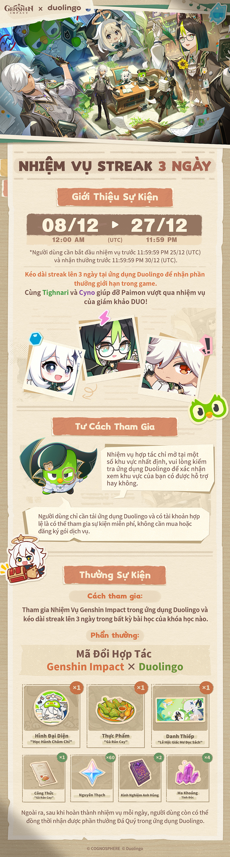 Genshin Impact và Duolingo hợp tác tổ chức sự kiện học tập