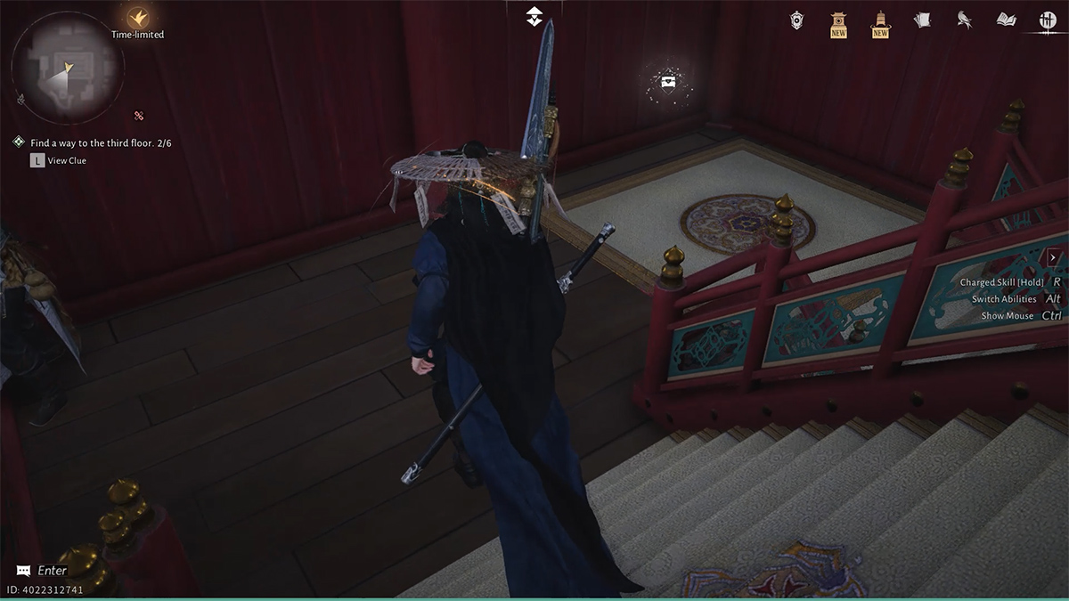 Đi xuống cầu thang sẽ nhận được manh mối thứ hai