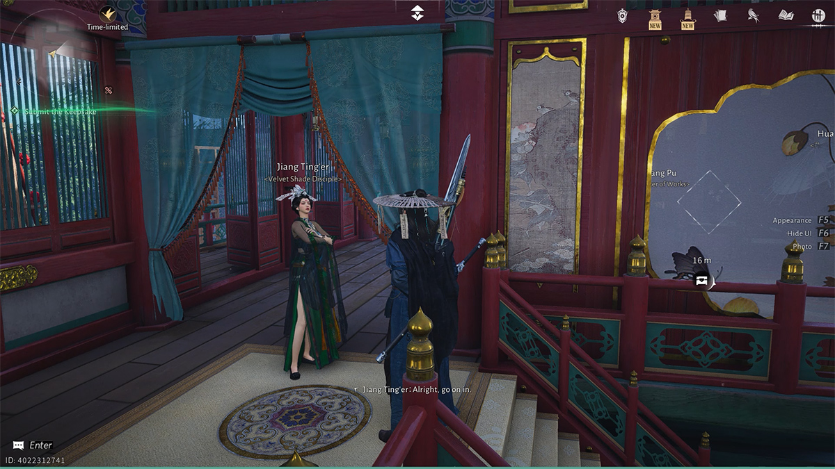 Đi vào nhà kho lấy Bramble Rose Hairpin, sau đó đưa cho Jiang Ting'Er