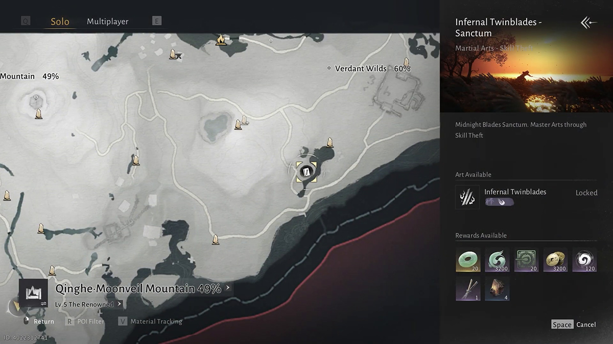 Di chuyển đến Infernal Twinblades Sanctum