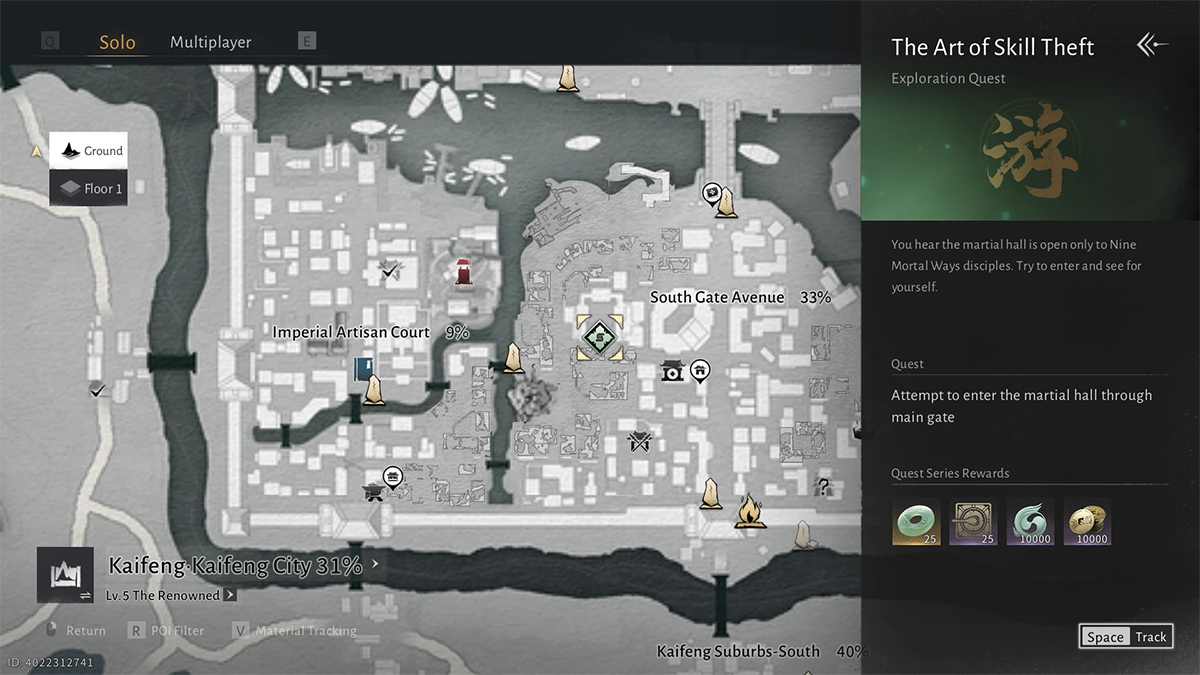 Đến võ đường của Cửu Lưu Môn, lúc này Lu Youqi sẽ chặn bạn không cho bạn vào võ đường